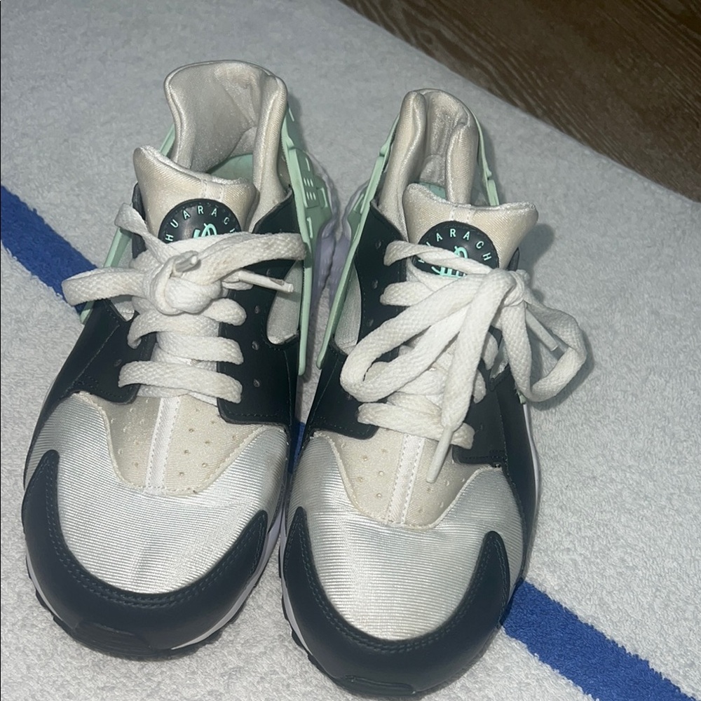 Black and Cream Athletic Sneakers